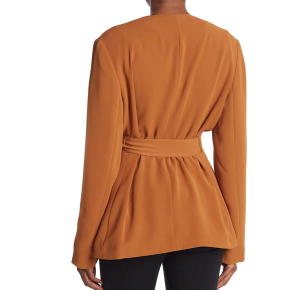 ST. JOHN COLLECTION Draped Twill Wrap Jacket - Picture 3 of 7